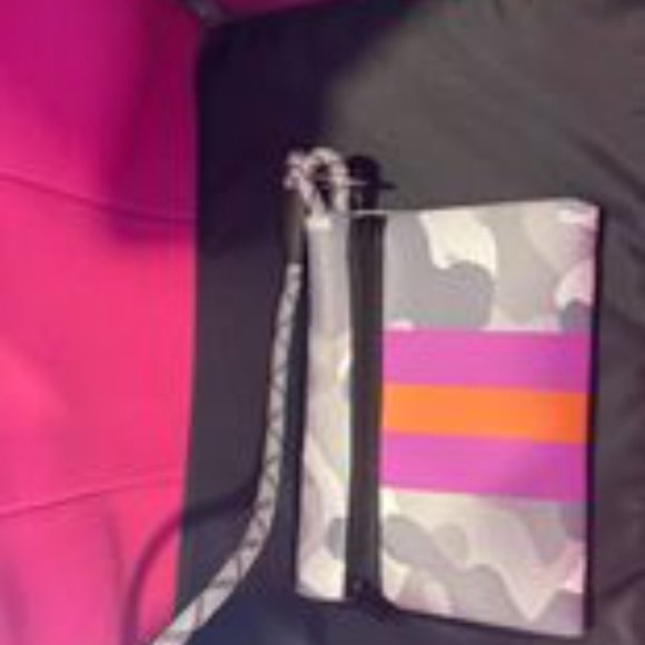 Neoprene Purse with Wallet/LightCamo Orange Stripe - Picture 3 of 5